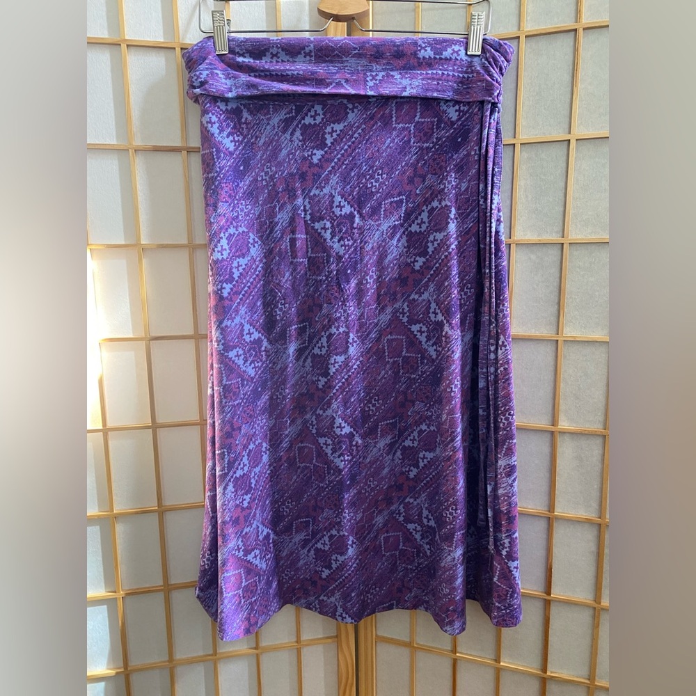 Alpine Purple and Blue Patterned Skirt